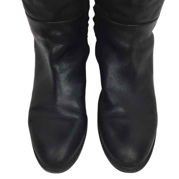 Sam Edelman Pam Over-The-Knee Black Leather Textile Boots Womens 8M - Picture 5 of 16